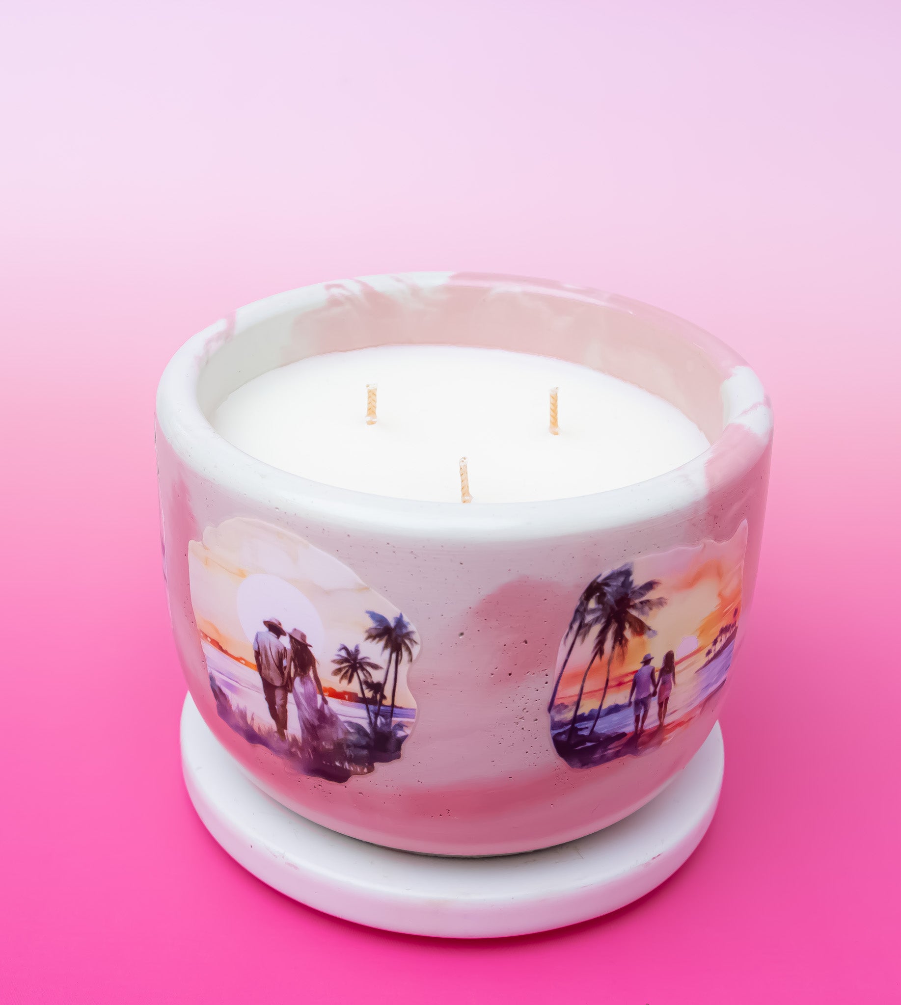 Sun-kissed candle