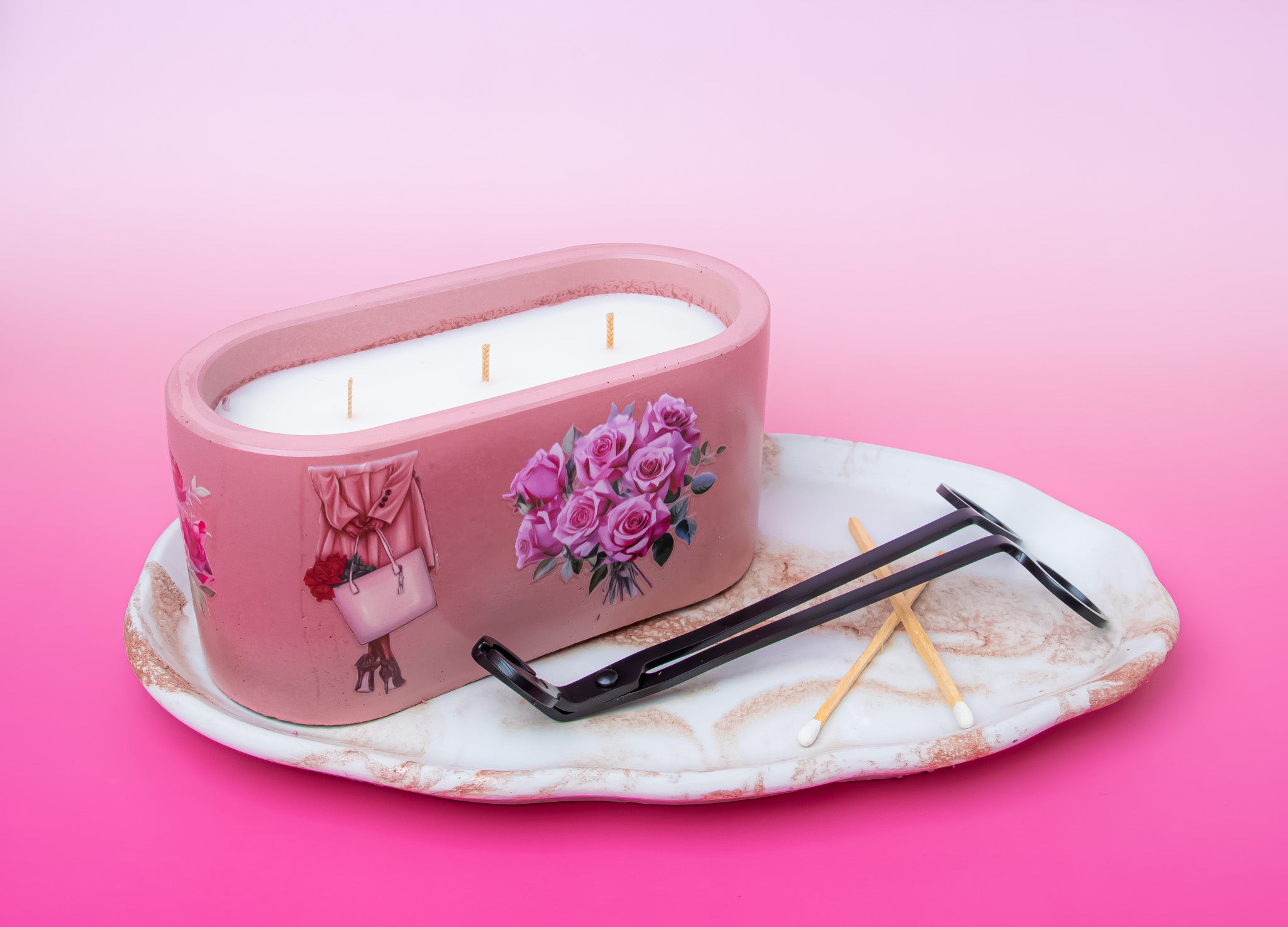 Roses Candle