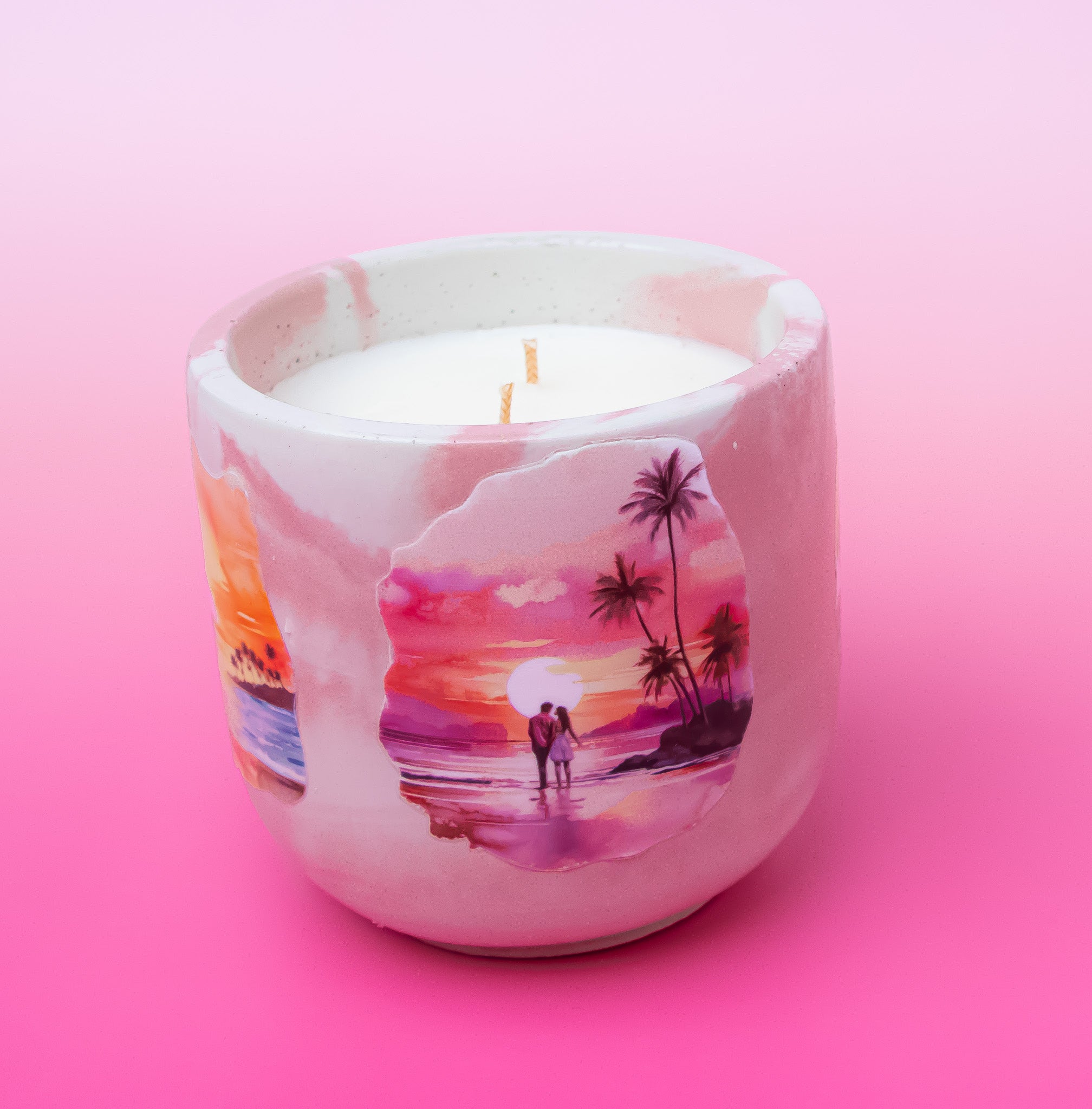 Sun-kissed candle
