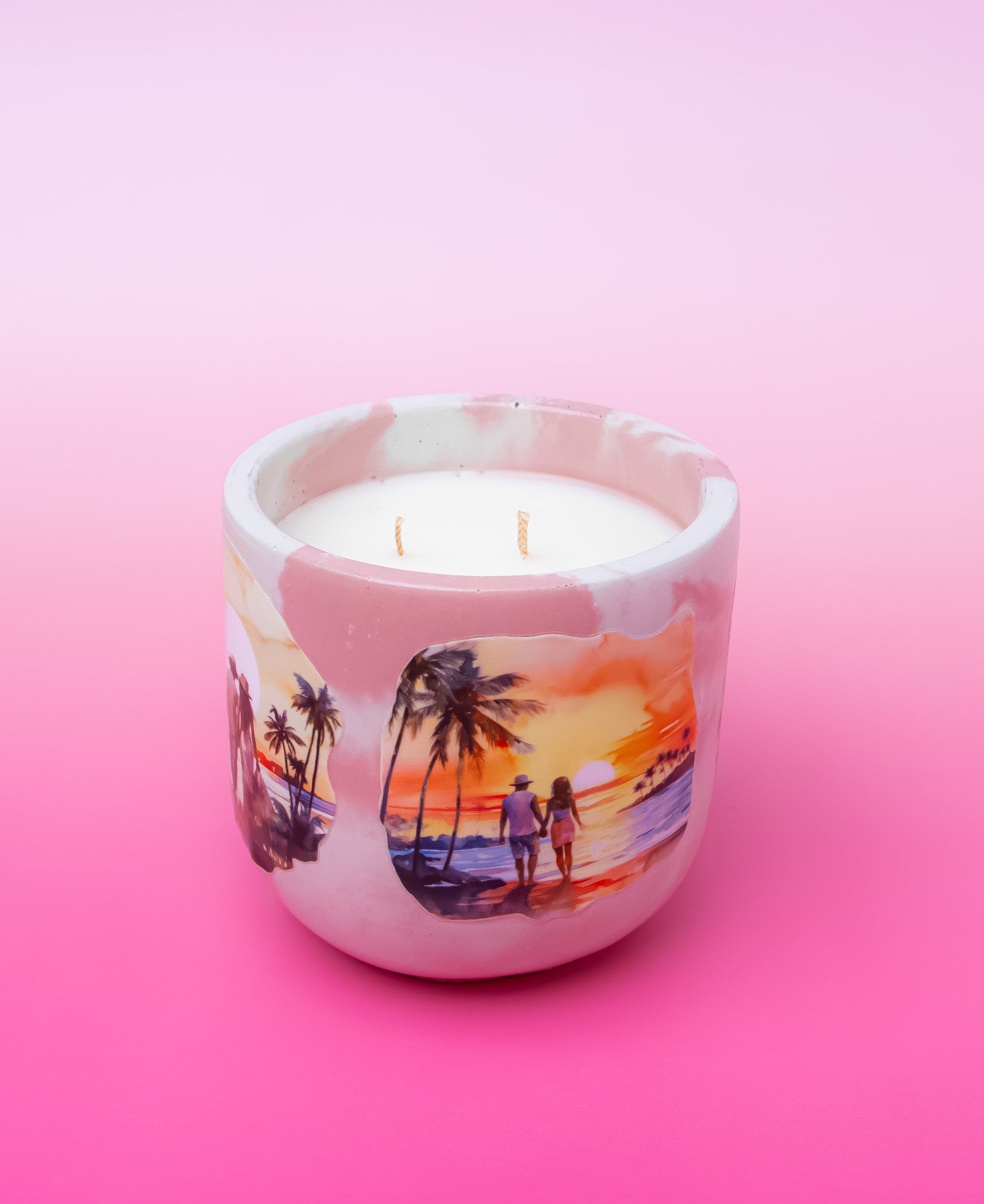 Sun-kissed candle