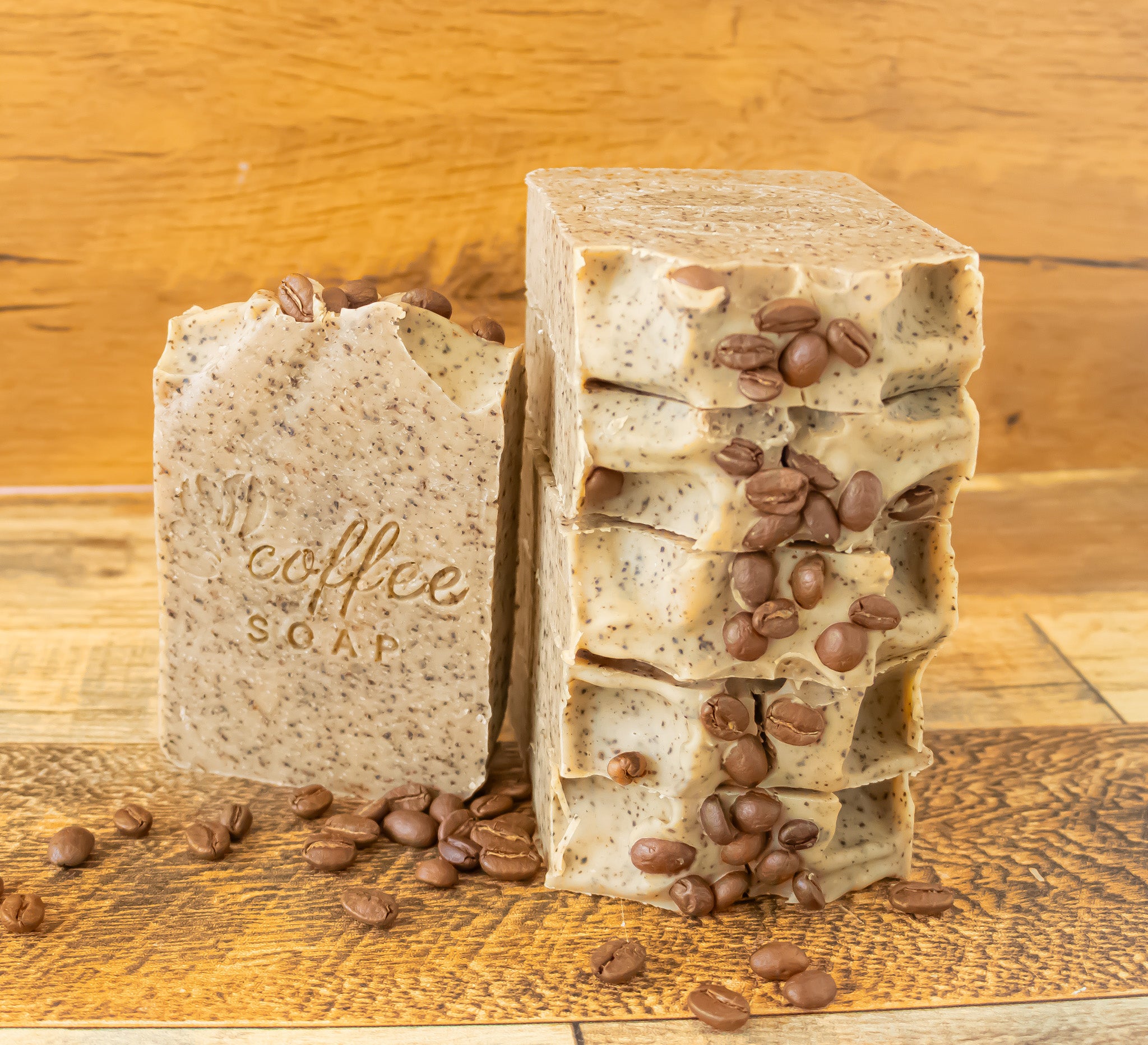 Coffee scrub soap