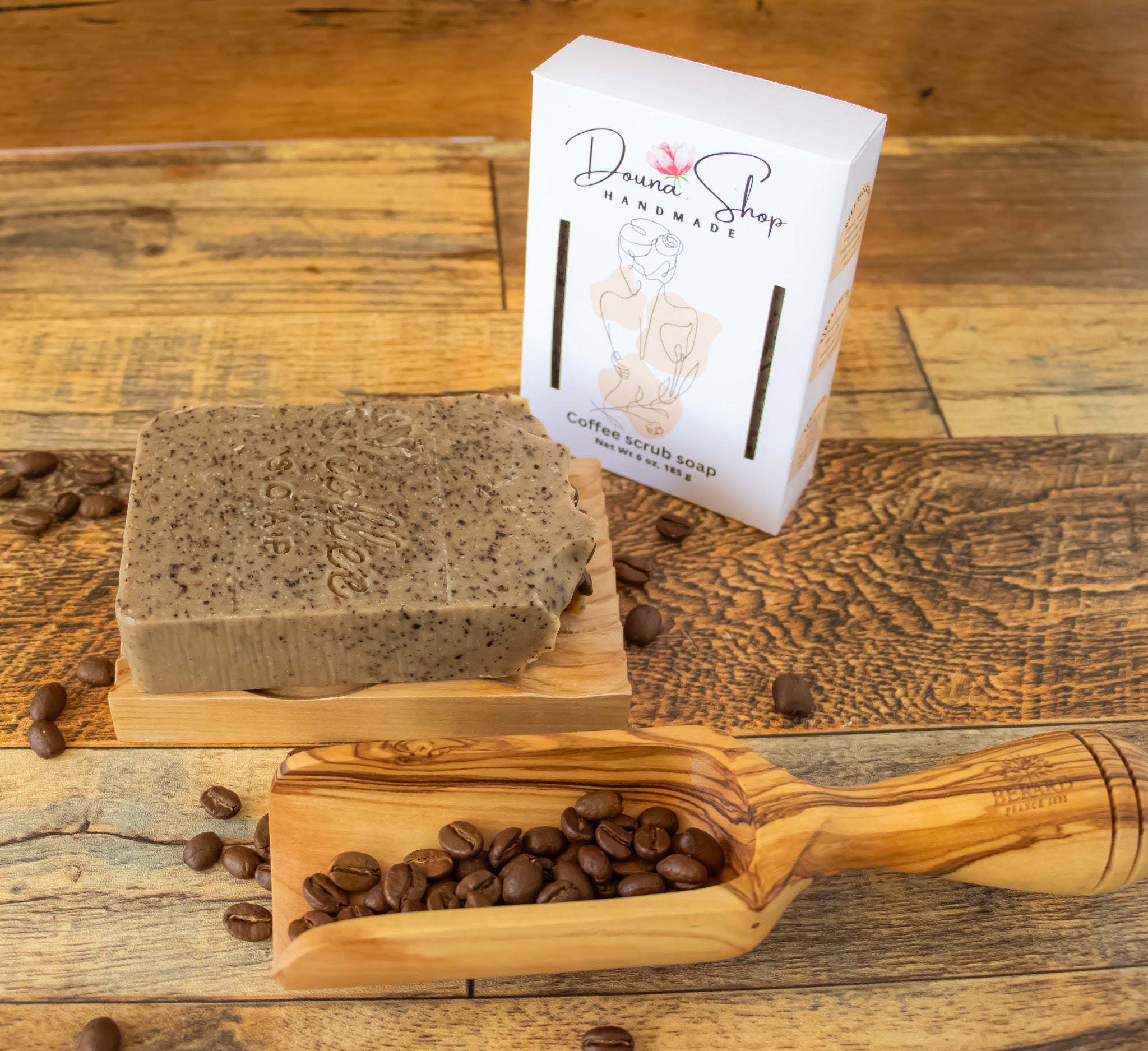 Coffee scrub soap