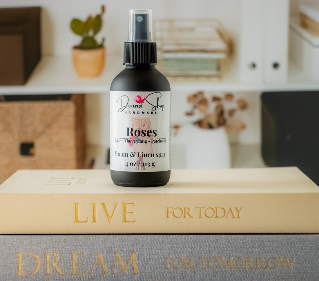 ROSES 4 oz room + Linen spray, Air Freshener, Fabric Freshener, Home Fragrance, Bathroom Spray, Car Freshener, Non-toxic Spray