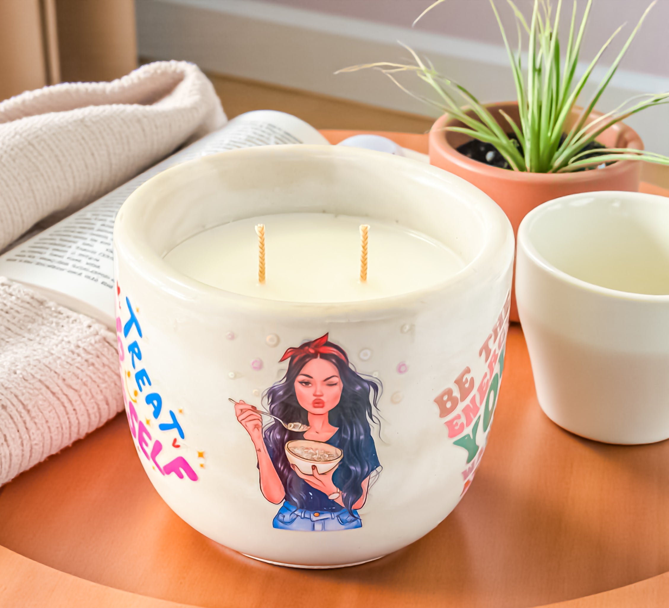 MOOD Candle | Fruit Loops Scented Candle: Playful Concrete Jar Home Fragrance