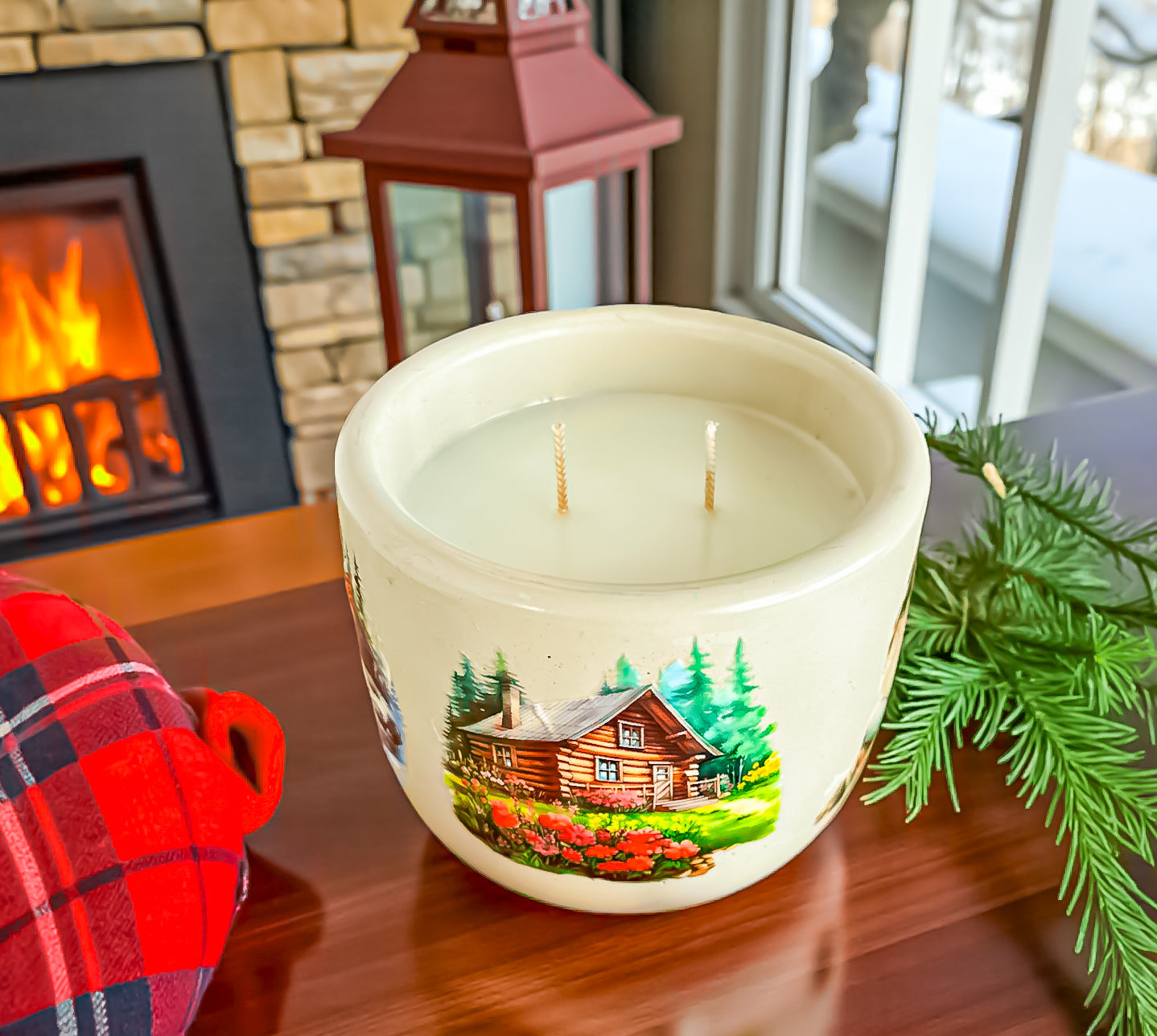 Cabin Fever – Cozy Woodsy Candle | Handmade Non-Toxic Candle | Coco Apricot Wax | Sage, Moss & Balsam