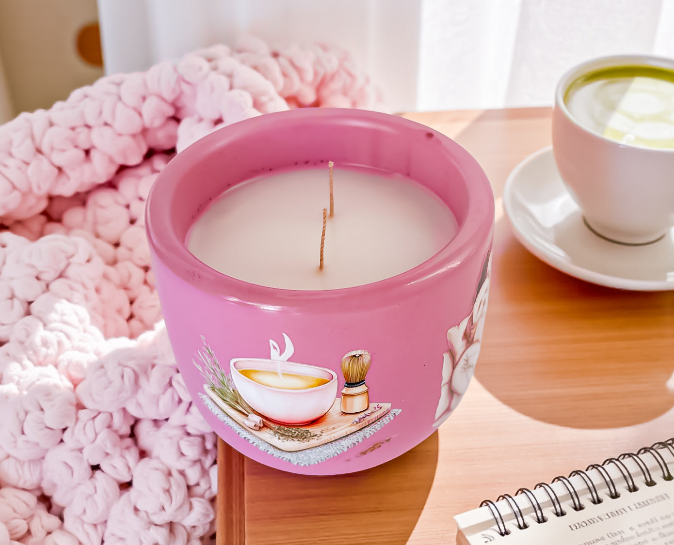 Cozy Day Scented Candle – Tonka, Coconut, Jasmine & Cocoa Butter Blend | Handmade With Coco Apricot Wax | Home Fragrance Gift