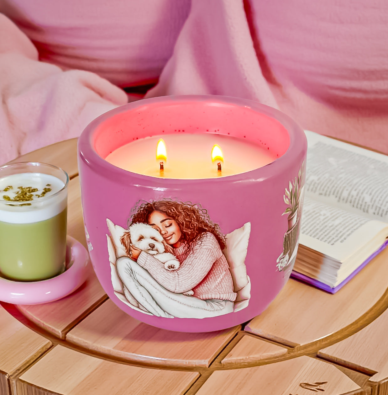 Cozy Day Scented Candle – Tonka, Coconut, Jasmine & Cocoa Butter Blend | Handmade With Coco Apricot Wax | Home Fragrance Gift