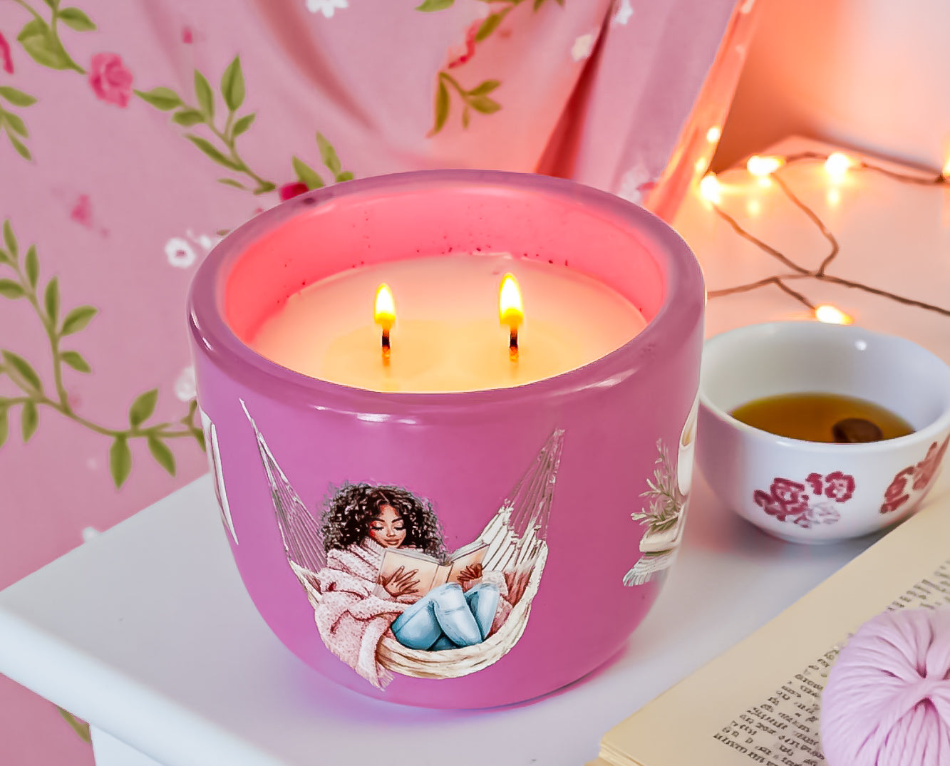 Cozy Day Scented Candle – Tonka, Coconut, Jasmine & Cocoa Butter Blend | Handmade With Coco Apricot Wax | Home Fragrance Gift