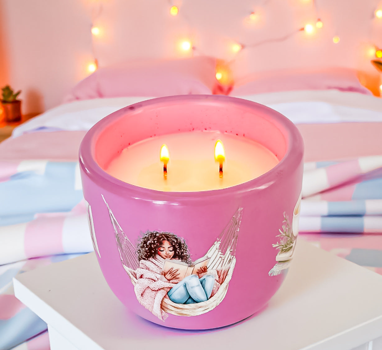 Cozy Day Scented Candle – Tonka, Coconut, Jasmine & Cocoa Butter Blend | Handmade With Coco Apricot Wax | Home Fragrance Gift