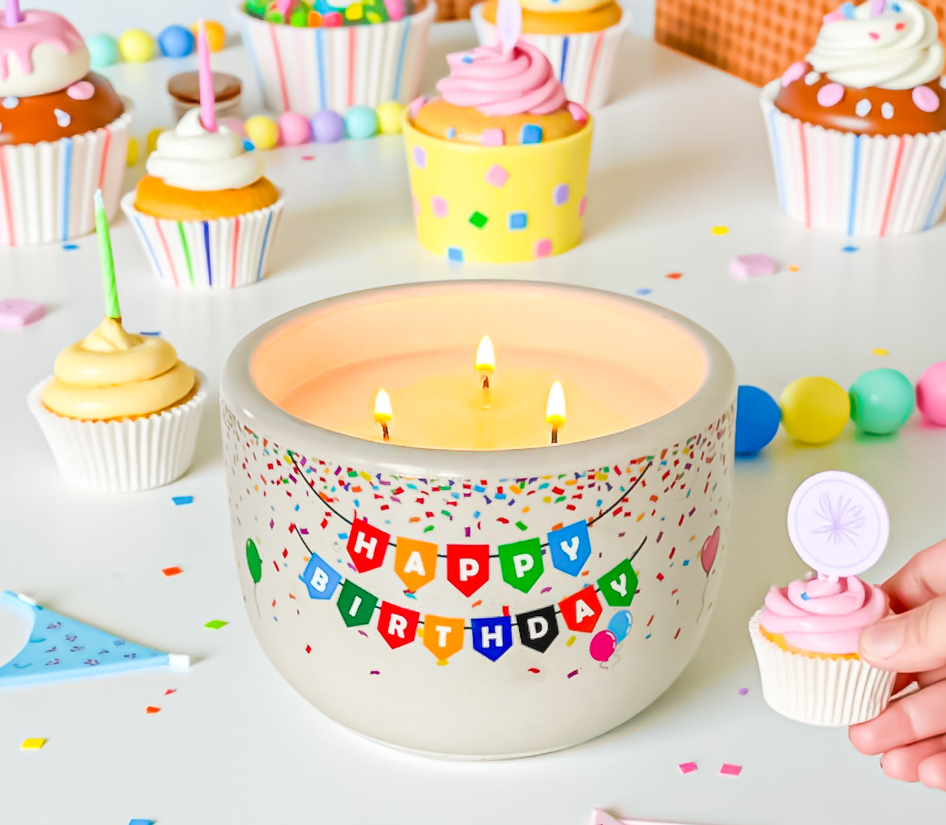 Happy Birthday Candle • Butterscotch Bourbon • Handmade Jar • Birthday Gift