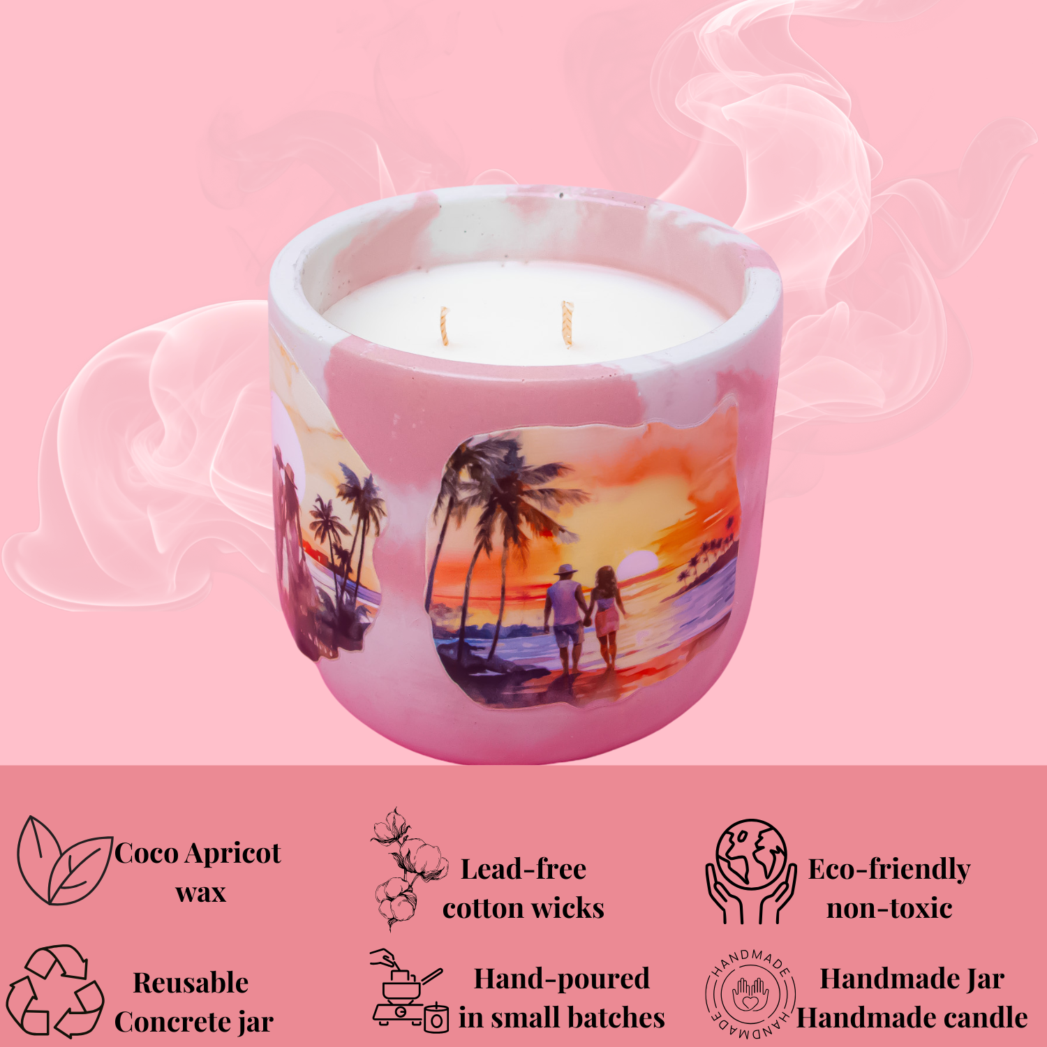 Sun-kissed candle