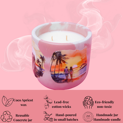 Sun-kissed candle