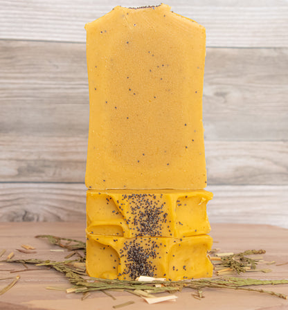 Lemon poppy seed soap