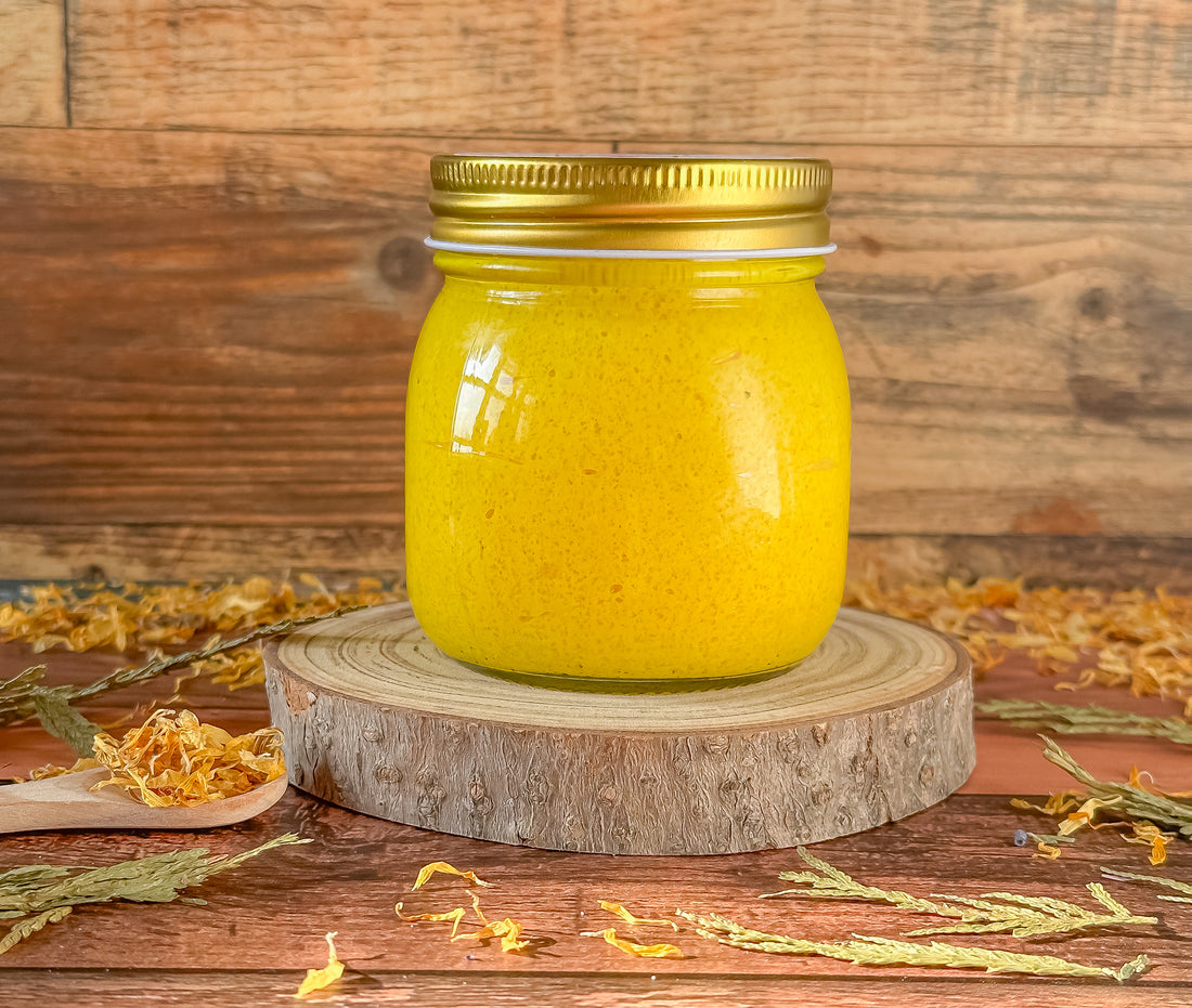 Turmeric sugar scrub