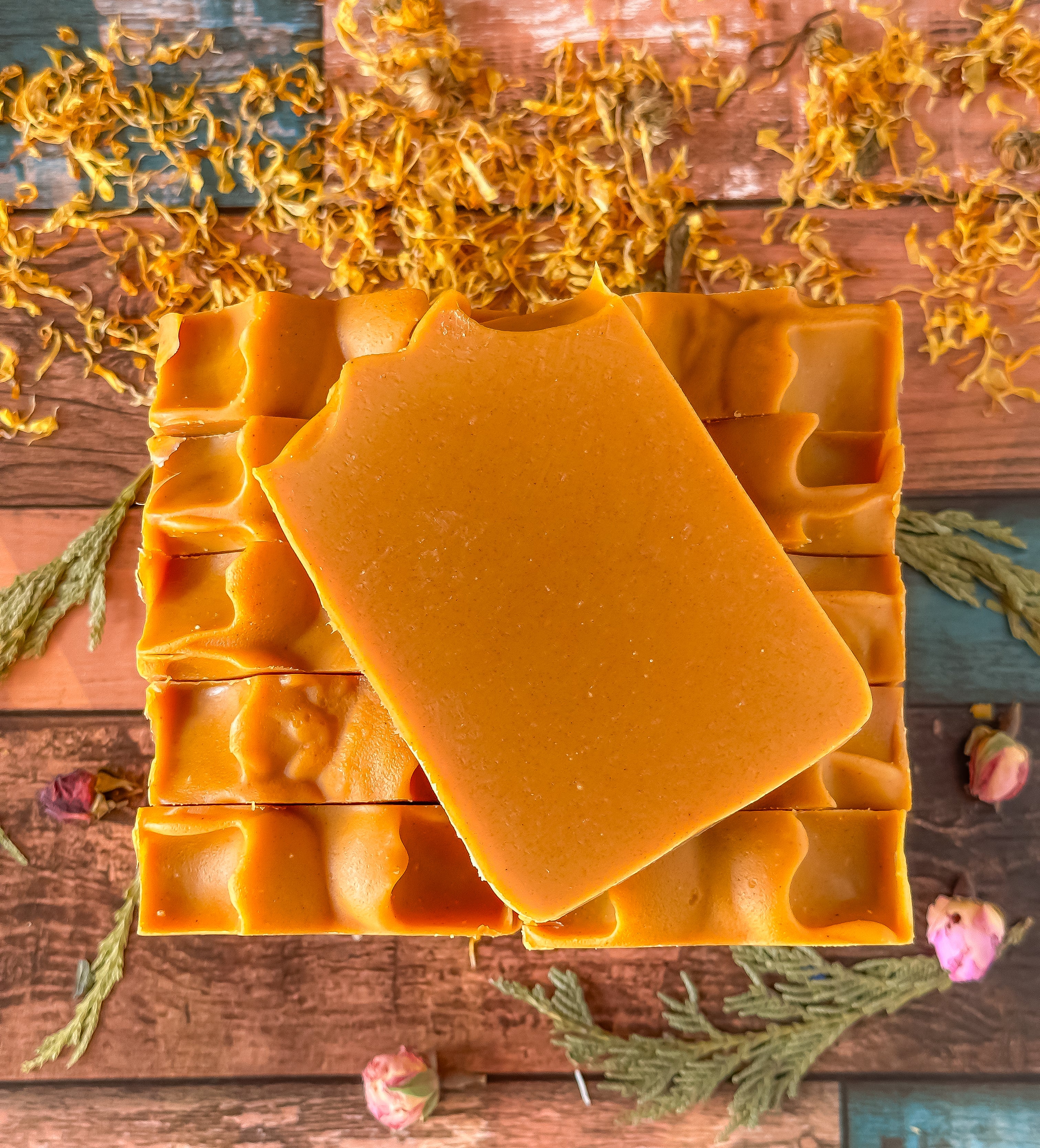 Turmeric carrot soap