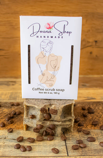 Coffee scrub soap