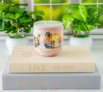 Sun-kissed candle