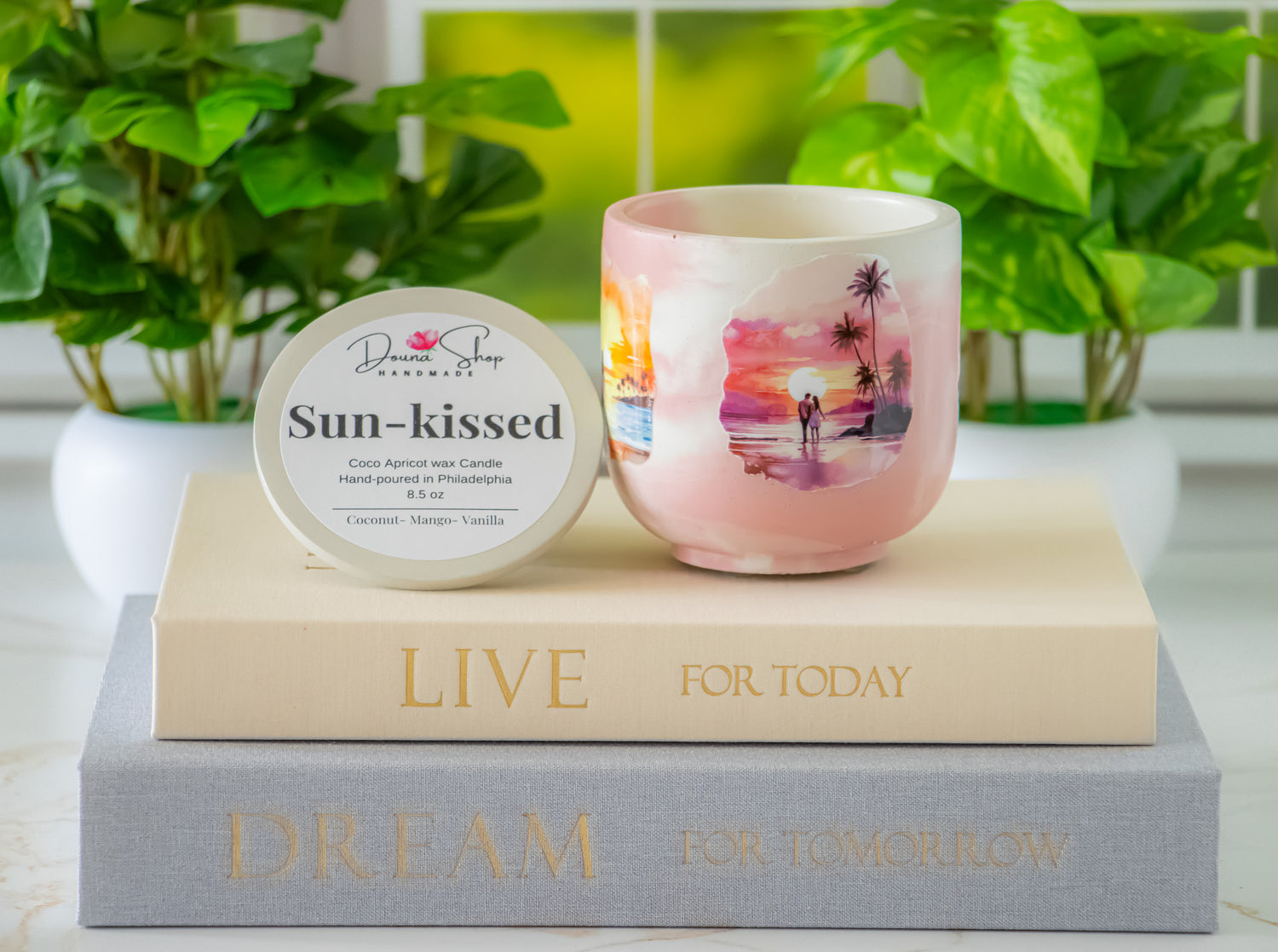 Sun-kissed candle
