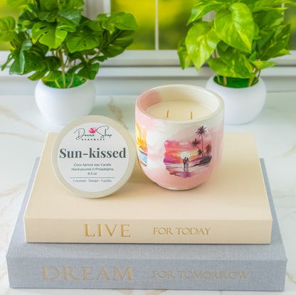 Sun-kissed candle