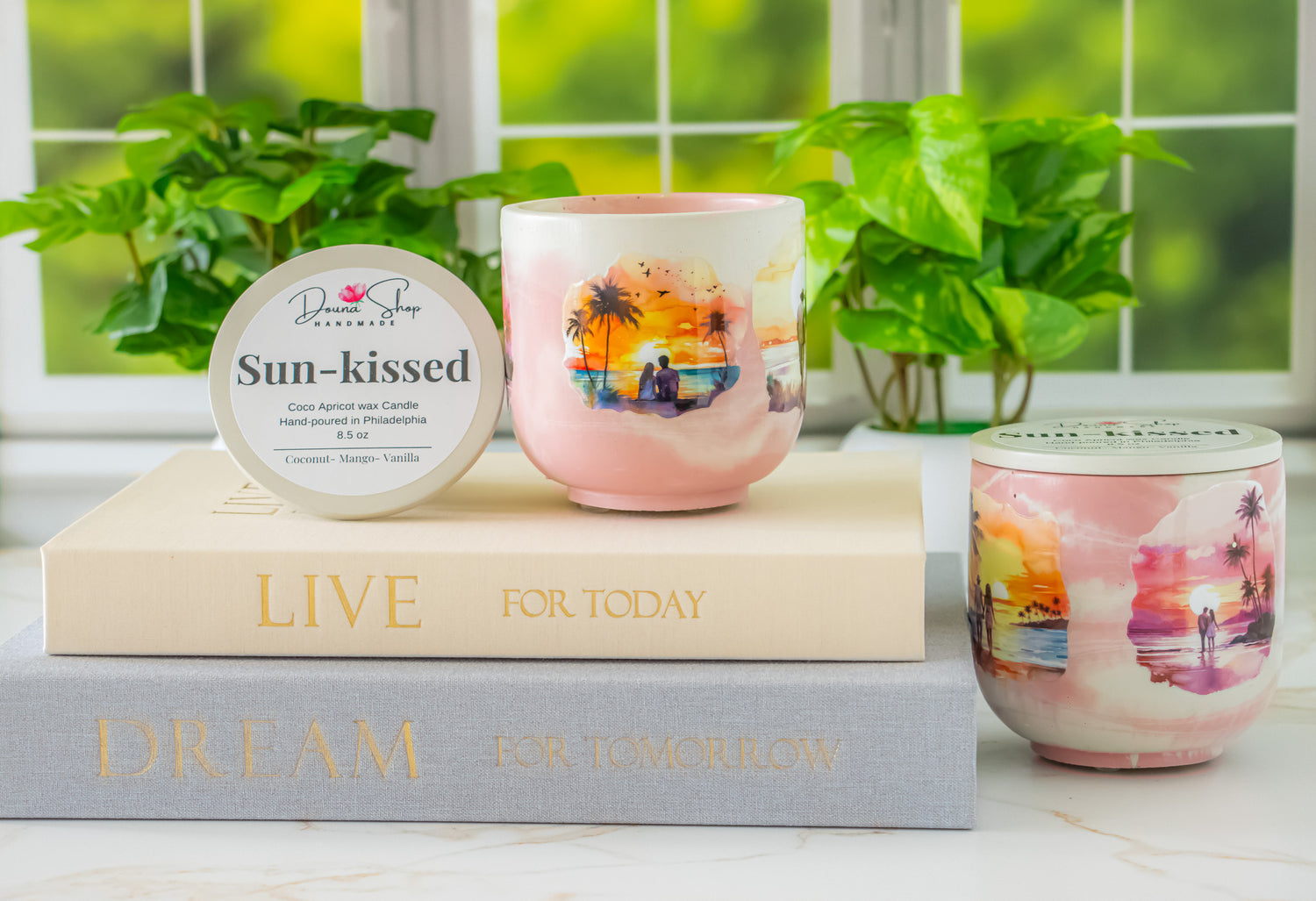 Sun-kissed candle