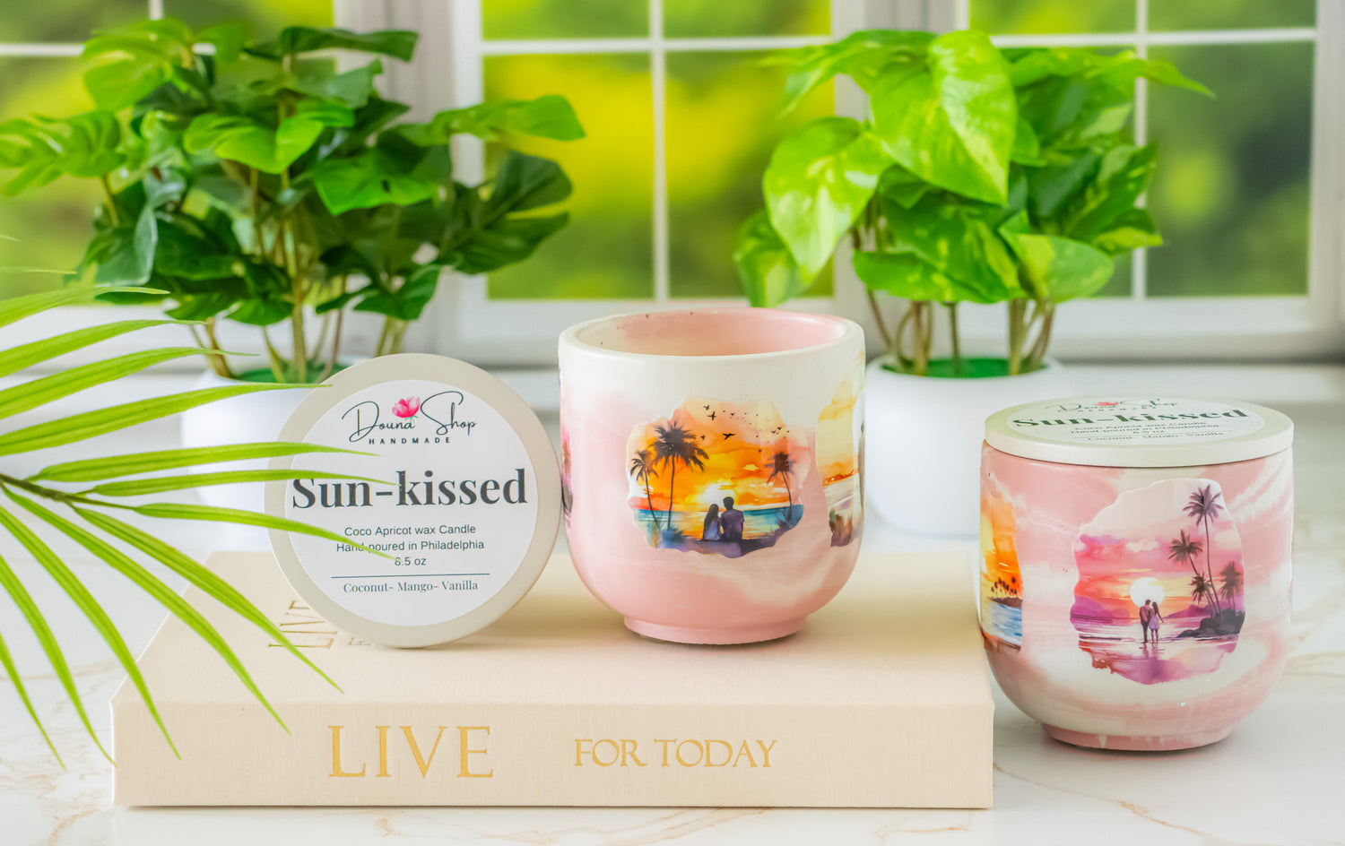 Sun-kissed candle