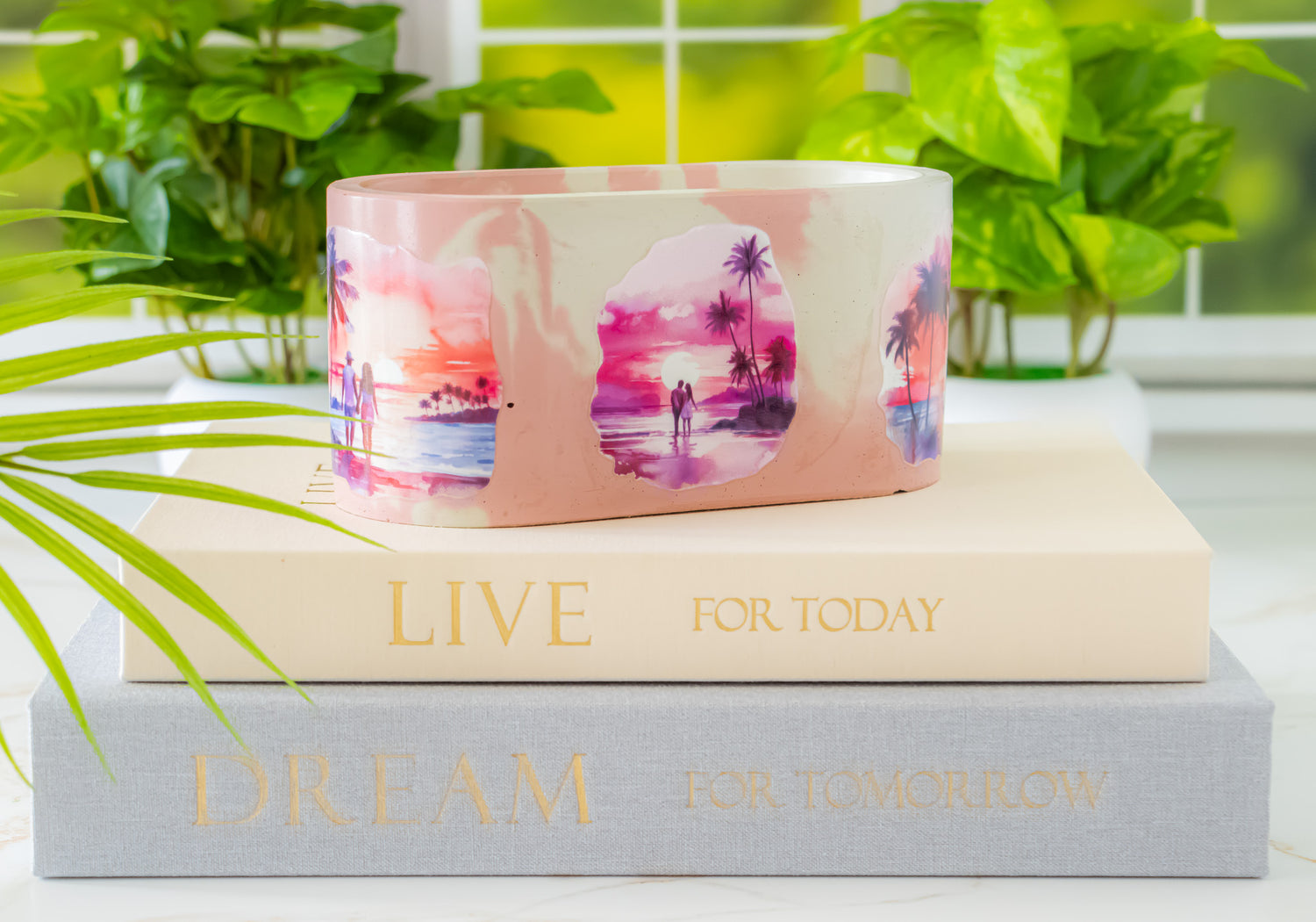 Sun-kissed candle