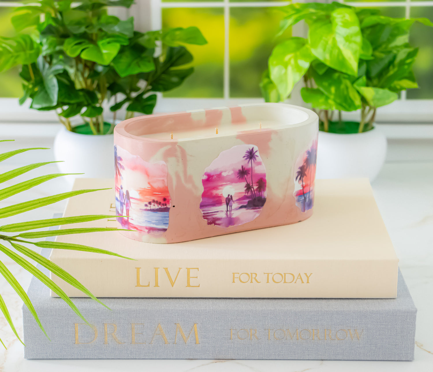 Sun-kissed candle