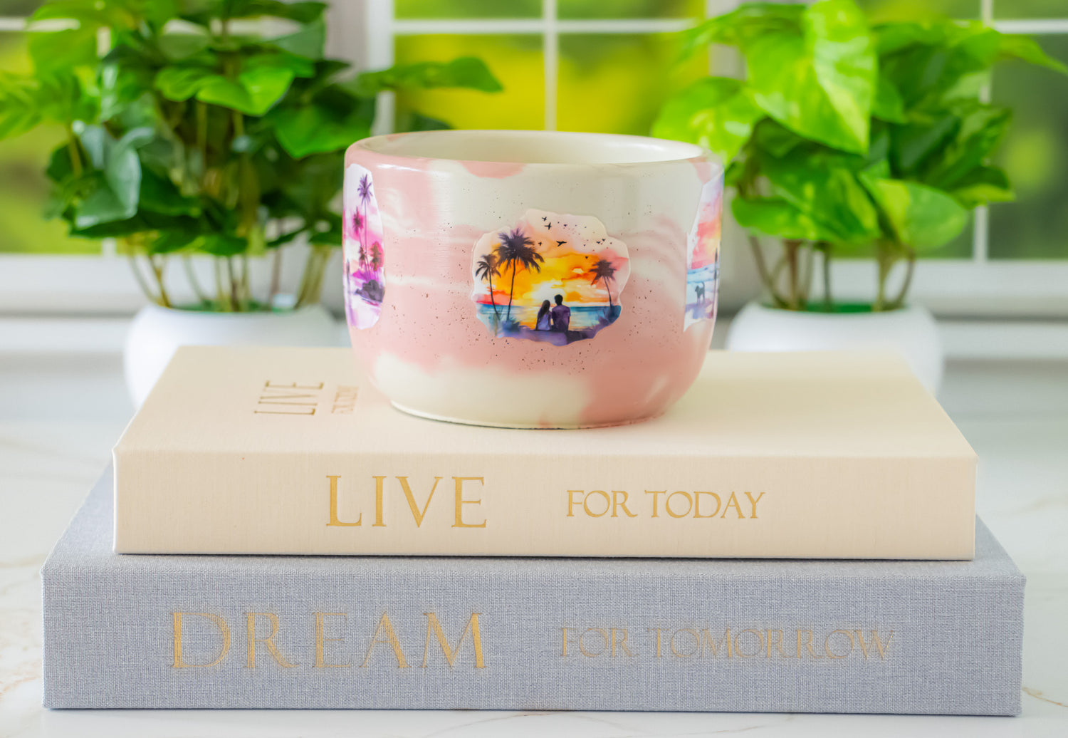 Sun-kissed candle