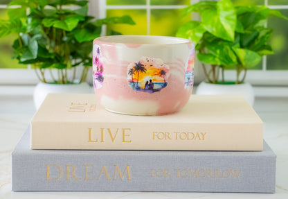 Sun-kissed candle