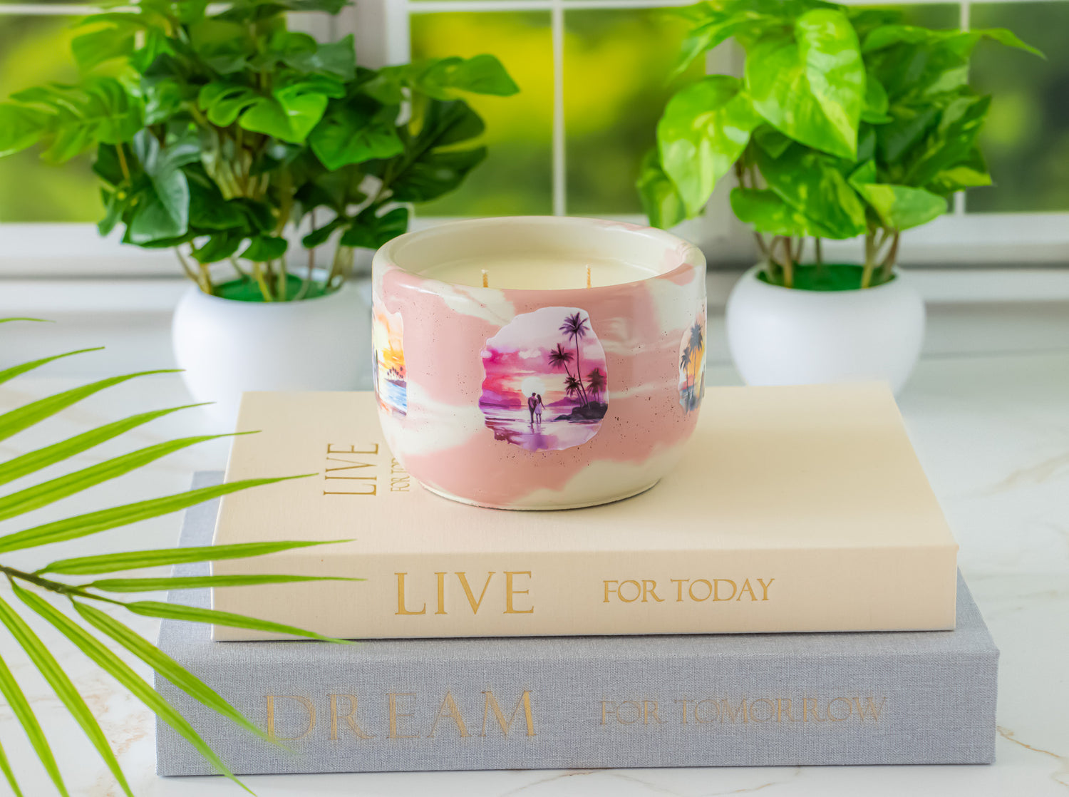 Sun-kissed candle
