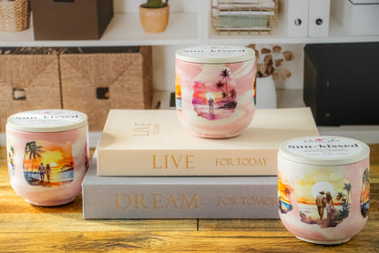 Sun-kissed candle