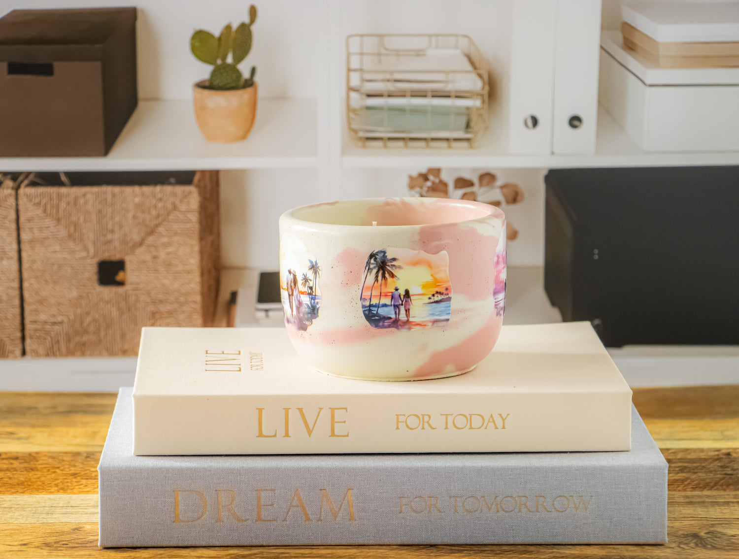 Sun-kissed candle