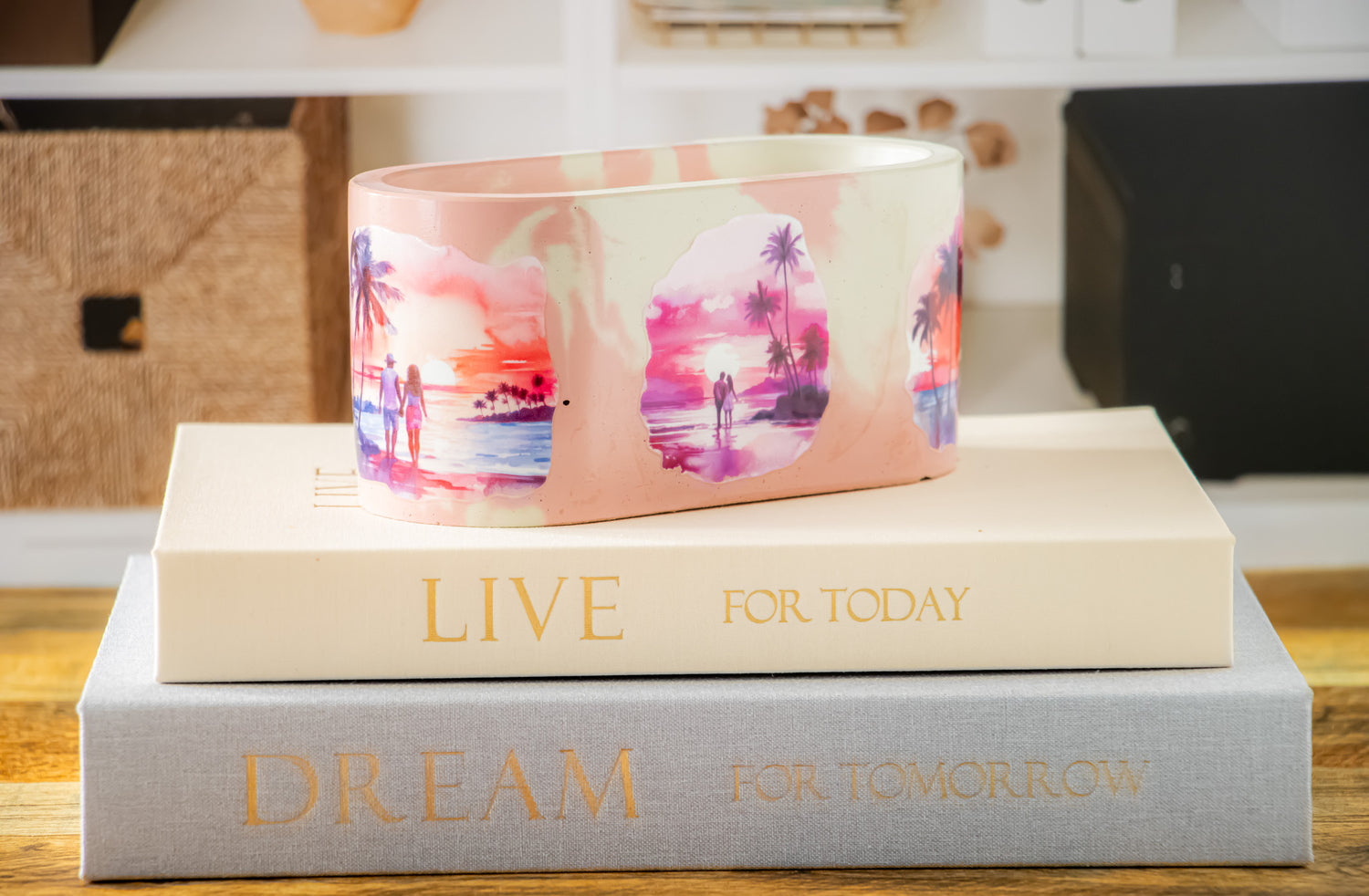 Sun-kissed candle