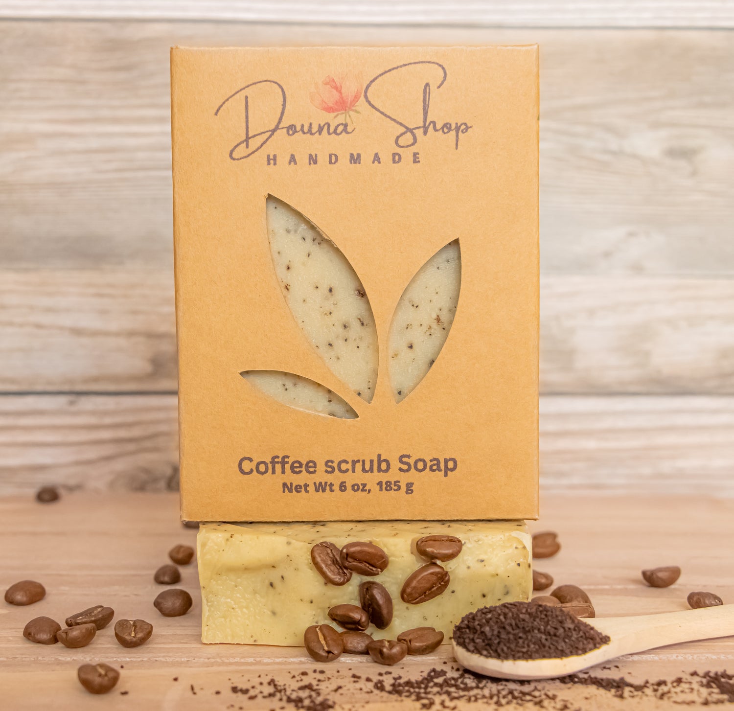 Coffee Body Scrub Soap Bar - Handmade Cold Process Soap