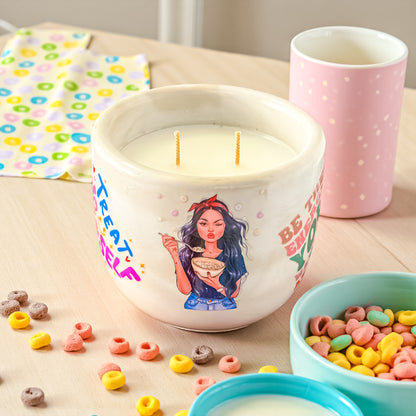 MOOD Candle | Fruit Loops Scented Candle: Playful Concrete Jar Home Fragrance