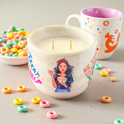 MOOD Candle | Fruit Loops Scented Candle: Playful Concrete Jar Home Fragrance