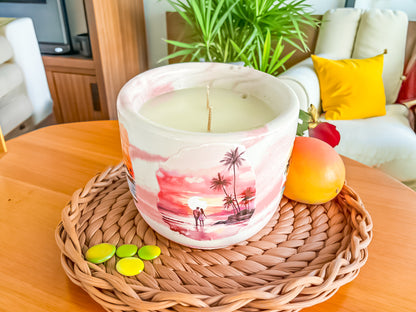Sun-kissed candle