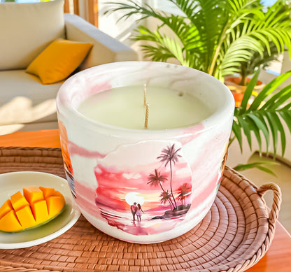 Sun-kissed candle