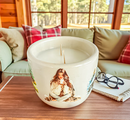 Cabin Fever – Cozy Woodsy Candle | Handmade Non-Toxic Candle | Coco Apricot Wax | Sage, Moss &amp; Balsam