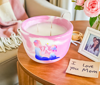 A Mother’s Love Candle | Handmade Floral Candle | Coco Apricot Wax | Jasmine, Rose &amp; Plum | Non-Toxic | Mother’s Day Gift