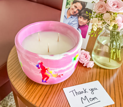 A Mother’s Love Candle | Handmade Floral Candle | Coco Apricot Wax | Jasmine, Rose &amp; Plum | Non-Toxic | Mother’s Day Gift