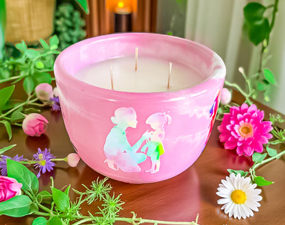 A Mother’s Love Candle | Handmade Floral Candle | Coco Apricot Wax | Jasmine, Rose &amp; Plum | Non-Toxic | Mother’s Day Gift