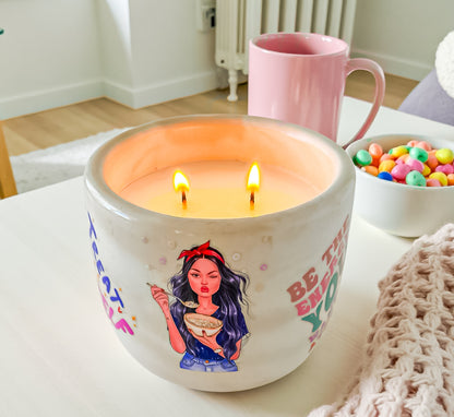 MOOD Candle | Fruit Loops Scented Candle: Playful Concrete Jar Home Fragrance