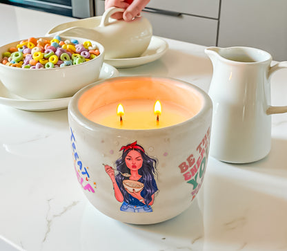 MOOD Candle | Fruit Loops Scented Candle: Playful Concrete Jar Home Fragrance