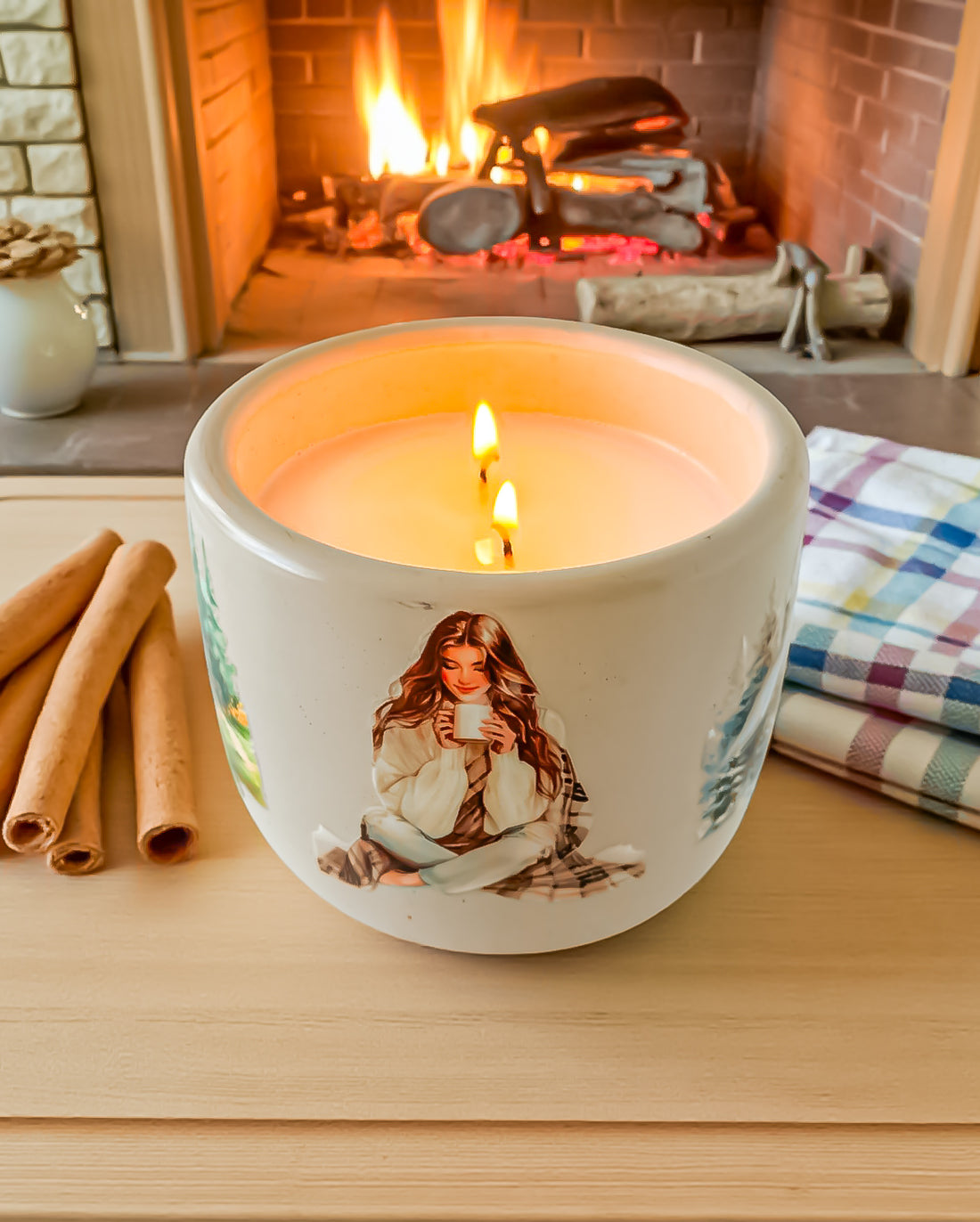 Cabin Fever – Cozy Woodsy Candle | Handmade Non-Toxic Candle | Coco Apricot Wax | Sage, Moss &amp; Balsam