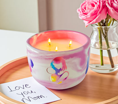 A Mother’s Love Candle | Handmade Floral Candle | Coco Apricot Wax | Jasmine, Rose &amp; Plum | Non-Toxic | Mother’s Day Gift