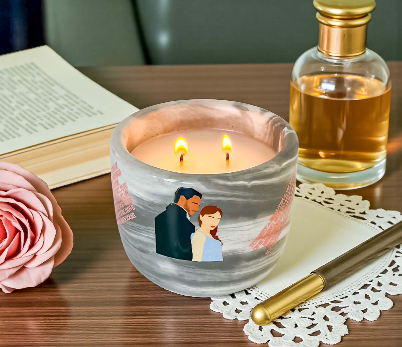 The Duke Candle | Vanilla Lavender | Smokey Wood | Bridgerton inspired | Handmade Coco Apricot Wax Candle