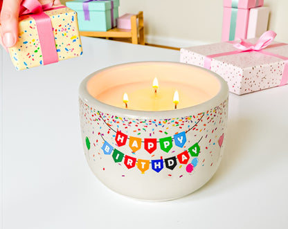 Happy Birthday Candle • Butterscotch Bourbon • Handmade Jar • Birthday Gift