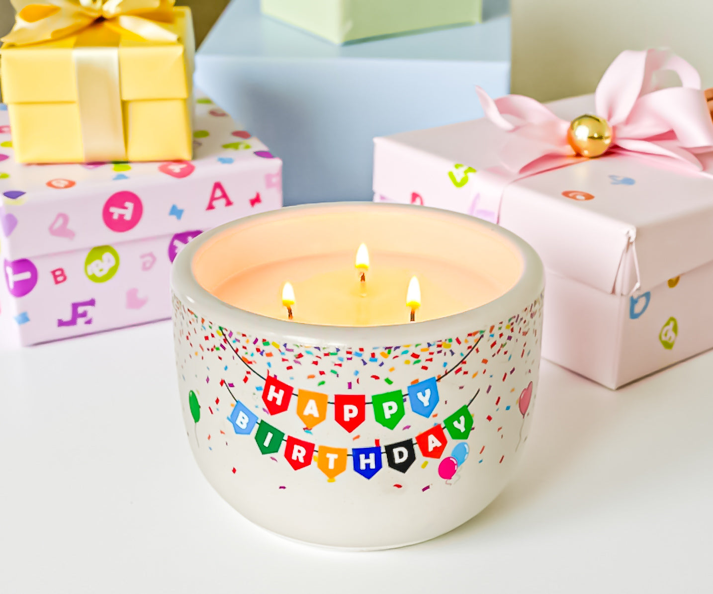 Happy Birthday Candle • Butterscotch Bourbon • Handmade Jar • Birthday Gift