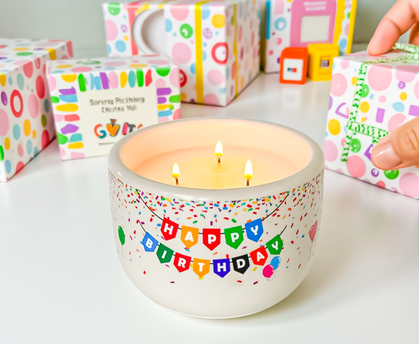 Happy Birthday Candle • Butterscotch Bourbon • Handmade Jar • Birthday Gift